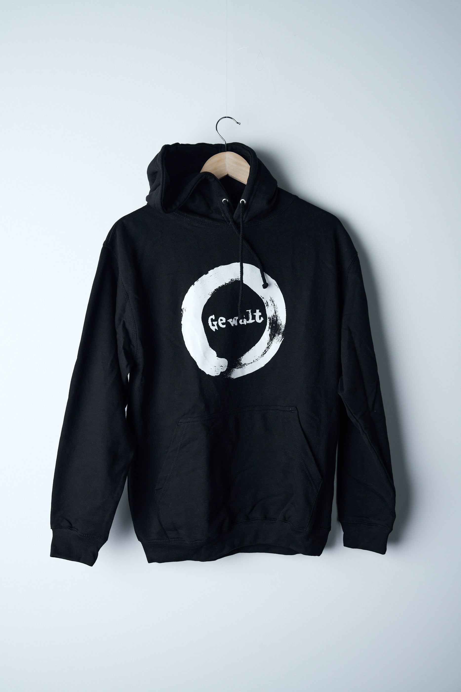 Gewalt "Classic Hoodie" White on Black