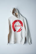 Gewalt "Doppeldenk Hoodie" Red on Creme